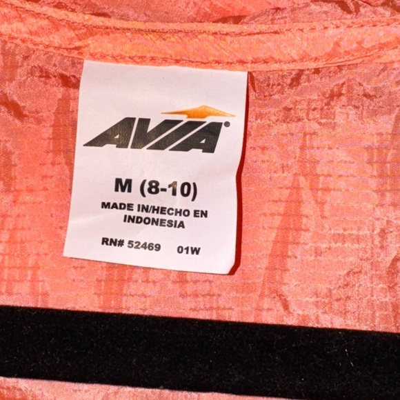 Avia Windbreaker Jacket Womens Size M Orange Hooded Sleeveless Lightweight NEW - Picture 2 of 4